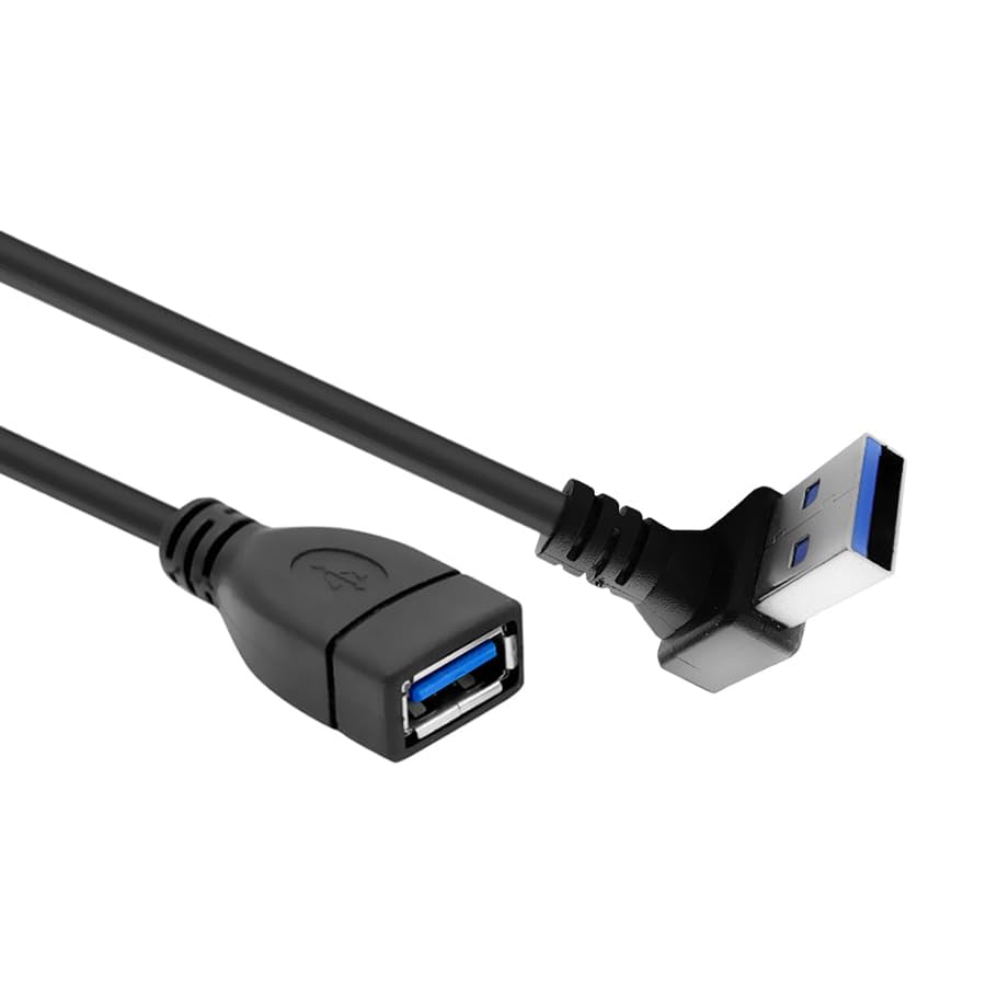 Amazon.co.jp: 【20cm】USB 3.0 下向き L字 方向変換ケーブル 延長